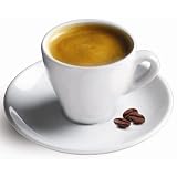 Espresso 6 Piece Cup and Saucer Set in White Porcelain