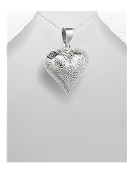 Heart Pendant Necklace In 92.5 Sterling Silver