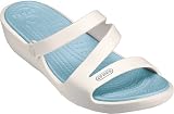 crocs Women's Patricia Sandal,Oyster/Sky Blue,8 M US