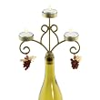 Vineyard Wine Bottle Candelabra - Includes 3 Tealights