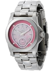 REACTOR Womens 96013 Helium Pink Pearl Dial Stainless Steel Sport Watch