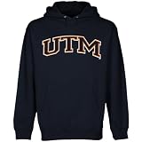 NCAA Tennessee Martin Skyhawks Arch Applique Pullover Hoodie - Navy Blue