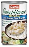 Campbell's Select 98% Fat Free New England Clam Chowder Easy Open, 18.8 oz Cans, 12 ct (Quantity of 1)