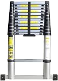 385m Telescopic Ladder With Unique Integral Safety Stabiliser And Heavy Duty Carry Bag