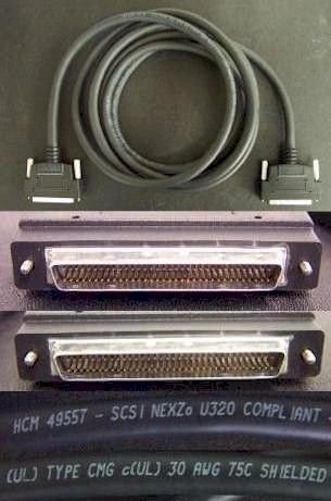 10 Ft 68-Pin Male to 68-Pin Male SCSI-3 Cable, HD68 UL2919, Ultra320 U320 Compatible Hitachi HCM HDEHDE120MBLVD