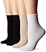 Hue Women's Roll Top Shortie Socks 4 Pk