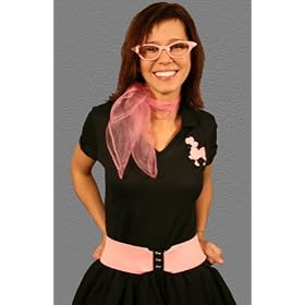 PoodleBlouseFittedTop-BlackWithPinkPoodle