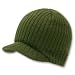 SOLID CAMPUS JEEP CAP VISOR BEANIE SKI CAP (Olive)