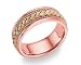14K Rose Gold and Tri-Color Braided Wedding Band Ring