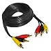 15m Gold 3 RCA Phono to 3 Phono Audio Video Cable Lead
