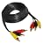15m Gold 3 RCA Phono to 3 Phono Audio Video Cable Lead