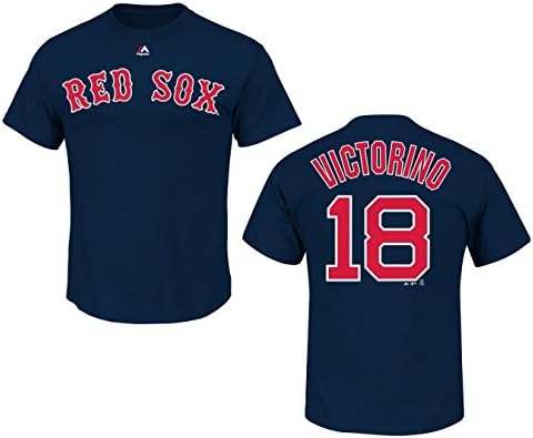 Boston Red Sox Shane Victorino Mens Navy Name and Number T-Shirt