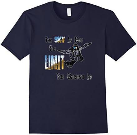 Men's The Sky Is Not The Limit Skydive Gear | Base Jumping Shirts 2XL Navy