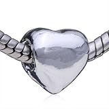 Pugster Heart Love Bead Biagi Chamilia Fit Pandora Charms