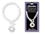 GRANDMA Circle & Heart Cut Out Silver Toggle Charm Bracelet w/ Verse