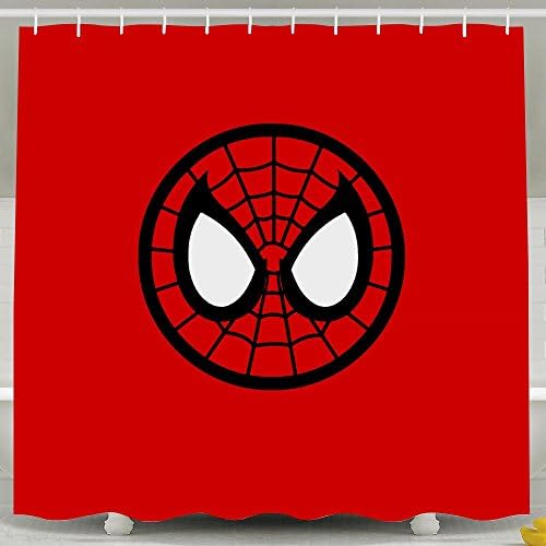 Ruyalu Super Hero Spider Logo Bathroom Waterproof Fabric Shower Curtain