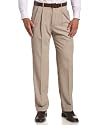 Haggar Men's Mynx Gabardine Hidden Expandable Waist Pleated Dress Pant