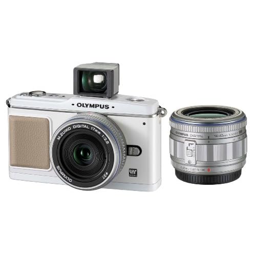 Olympus PEN E-P1 12.3 MP Micro Four Thirds Interchangeable Lens Camera with 3-inch LCD and 14-42mm f/3.5-5.6 Zuiko Digital Zoom Lens (White Body/Silver Lens)