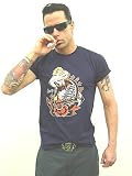 Sailor Jerry Tattoo Shirt Navy Nautical Maiden T Shirt Medium - XXL