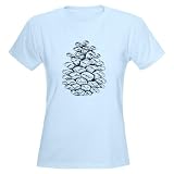 Pine cone Women's Pink T-Shirt Nature Women's Light T-Shirt by CafePress