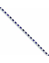 Genuine .925 Sterling Silver Amethyst Diamond Bracelet 7.3 Grams . 100% Satisfaction Guaranteed.