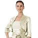 Ivory 3/4 Sleeve Satin Style Bolero Shrug Jacket Size Medium