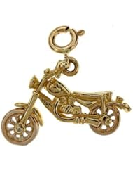 Dazzlers Solid 14k Gold 3D Motorbike Charm Pendant Available in three colors from jewelsberry (weights: 4.3 grams only)
