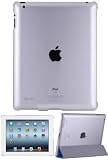 HHI ReElegant Smart Cover Partner Companion Snap On Back Case Cover for The new iPad (3rd Generation) - Crystal Clear (Package include a HandHelditems Sketch Stylus Pen)
