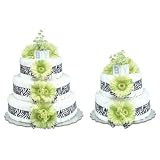 Small Lime Green Daisy Diaper Cake