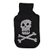 Kitchen & Housewares : Hot Water Bottle with Knitted Silver Skull Cover