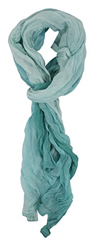 Love Lakeside-Women's Washes of Color Summer, Lightweight Scarf Aqua Teal