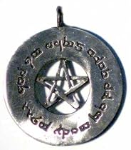 Pewter Elfin Protection Spell Amulet