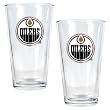 Edmonton Oilers NHL 2pc Pint Ale Glass Set - Primary Logo by Great American Products