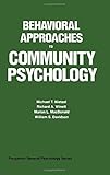 Behavioral approaches to community psychology
