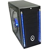 Review Fast-tek  / Glossy Black Galaxy Bubble Case with Blue LED Strips