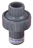 Plast-O-Matic CKM Series Polypropylene Check Valve, Diaphragm Operated, For Corrosive Liquids, 1