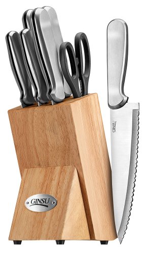 Ginsu 8-Piece Stainless Steel Knife Set with Block