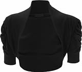 New Ladies Shrug Top Womens Short Sleeve Bolero Size 8-14