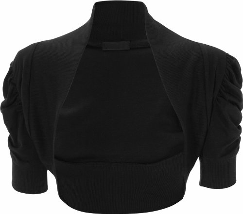 New Ladies Shrug Top Womens Short Sleeve Bolero Size 8-14