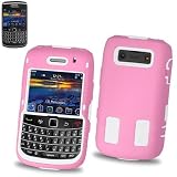 New Fashionable Perfect Fit Gummy Protector Skin Cover (Faceplate/Snap On) Cell Phone Case for RIM Blackberry Bold 9700 / Onyx 9020 AT&T,T-Mobile - PINK