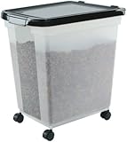 IRIS Airtight Pet Food Container, 50-Pound, Clear/Black