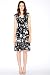 Suzi Chin Women's Graphic Nature Print Jersey Dress,White,12