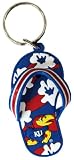 NCAA Kansas Jayhawks Flip Flop PVC Keychain