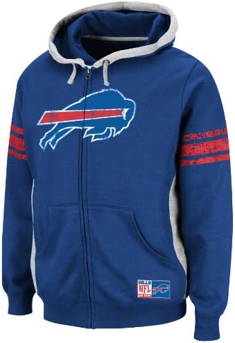 NFL Buffalo Bills Men's Intimidating V Fleece, Deep Royal/Steel, Small