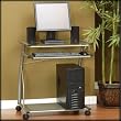Portofina Computer Cart in Champagne Finish By Studio RTA Furniture