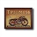 Hand-Carved Triumph Speed Twin Motorcycle Sign