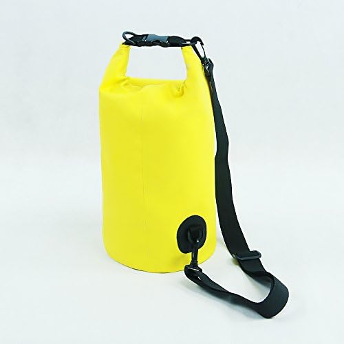 Surfun® Durable Waterproof Dry Bag Dry Sack with Shoulder Strap for Camping Kayaking Hiking Boating Rafting Swimming and Floating,Available in 5L 10L 20L 30L 40L 55L,Color: Black,Yellow,Blue,Orange,Green in stock(Yellow, 55 Liters)