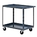 Edsal SC1803 Extra Heavy Duty Industrial Service Cart, 16 Gauge Steel, 1000 lbs Capacity, 48" Width x 36" Height x 24" Depth, 2 Trays, Industrial Gray