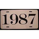 1987 YEAR LICENSE PLATE by Motown Automotive Design