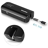 Power Bank, Mosche 5200mAh External Battery Charger Pack Power Bank with Built in Retractable Iphone 6 Lightning Cable Connector, Portable Charger with LED Indicators and Flashlight(Black)